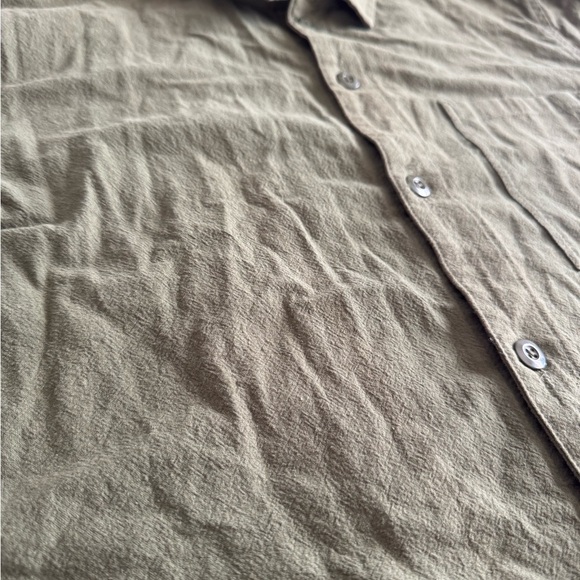 BDG Olive Green Casual Button Down Shirt 100%Cotton - Picture 3 of 11